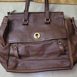 YSL Muse ll Large Brown Leather Bag
